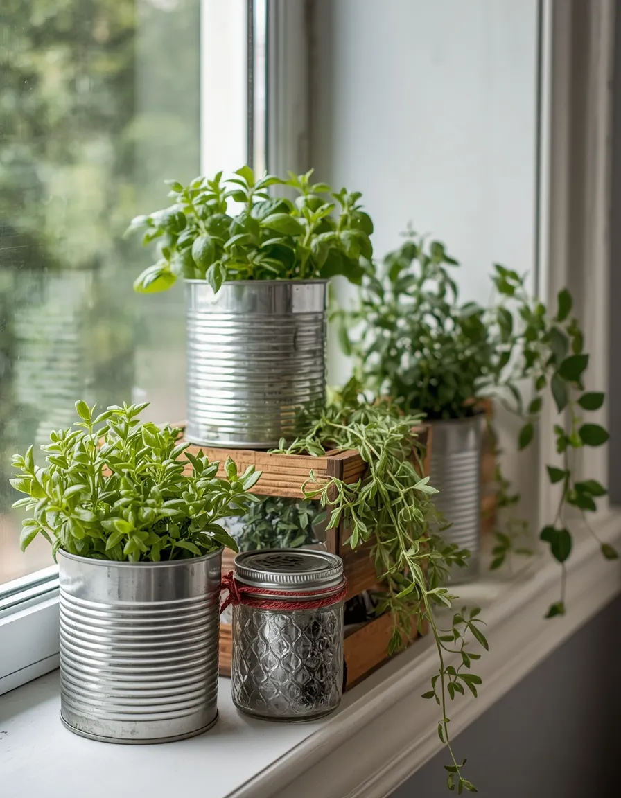 Upcycled container planters for summer