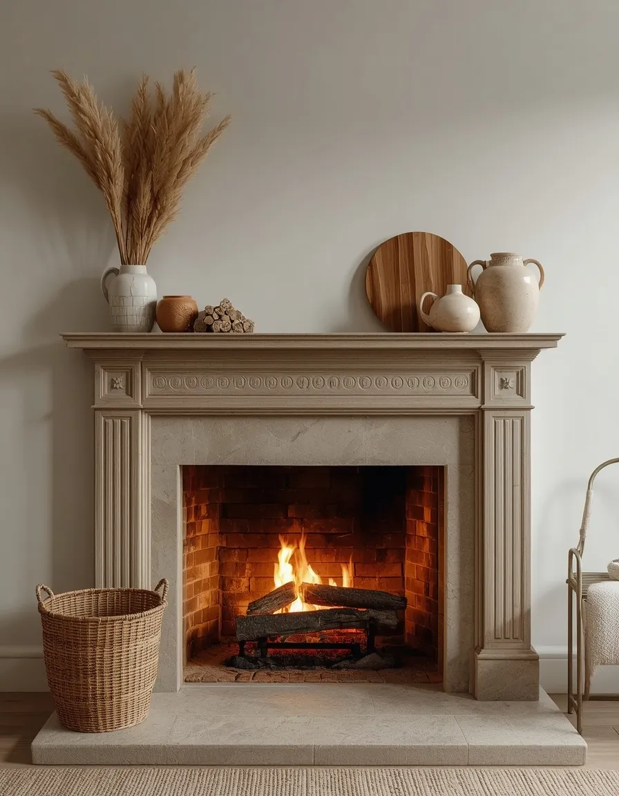 Mantel restyled for the first fire