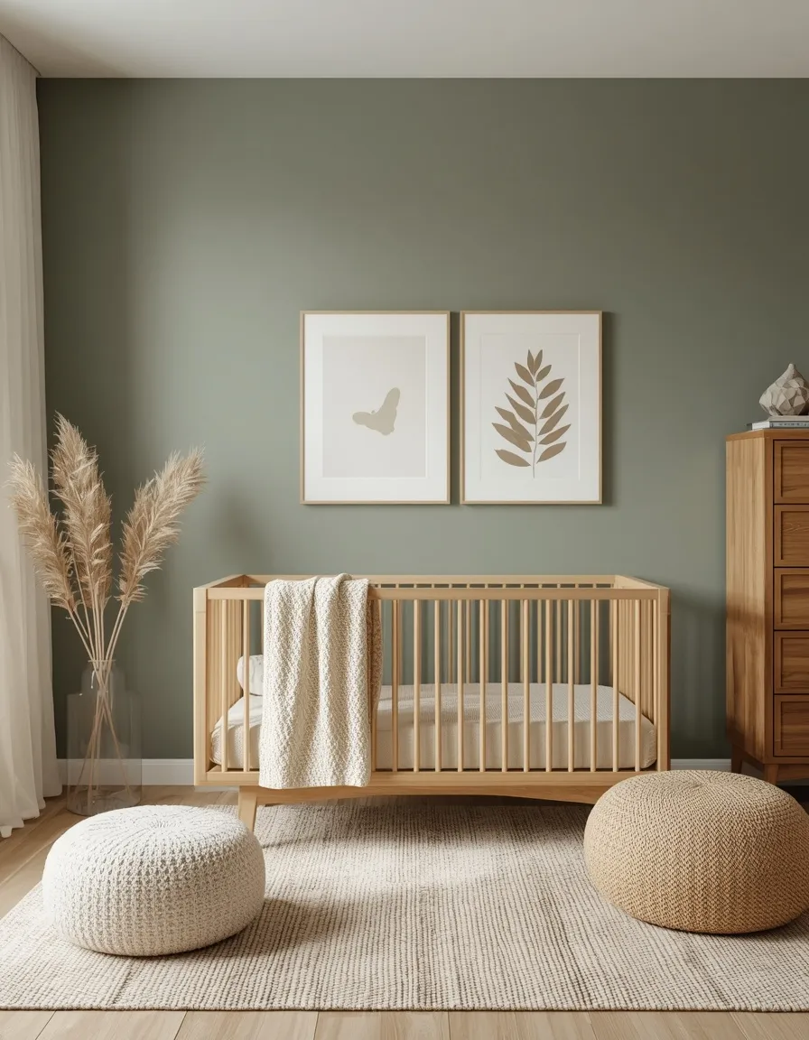 Gender-neutral green nursery