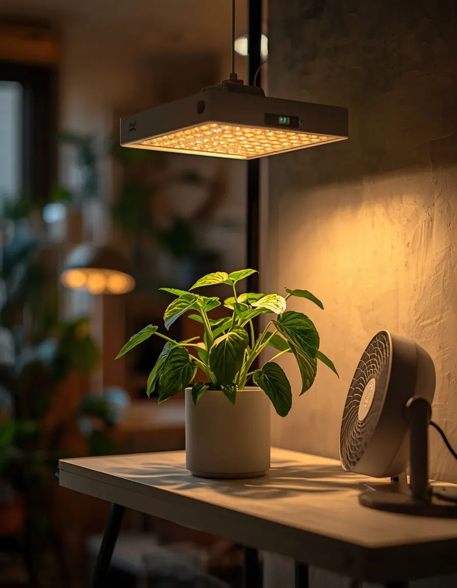 Indoor Cucumbers Under Grow Lights