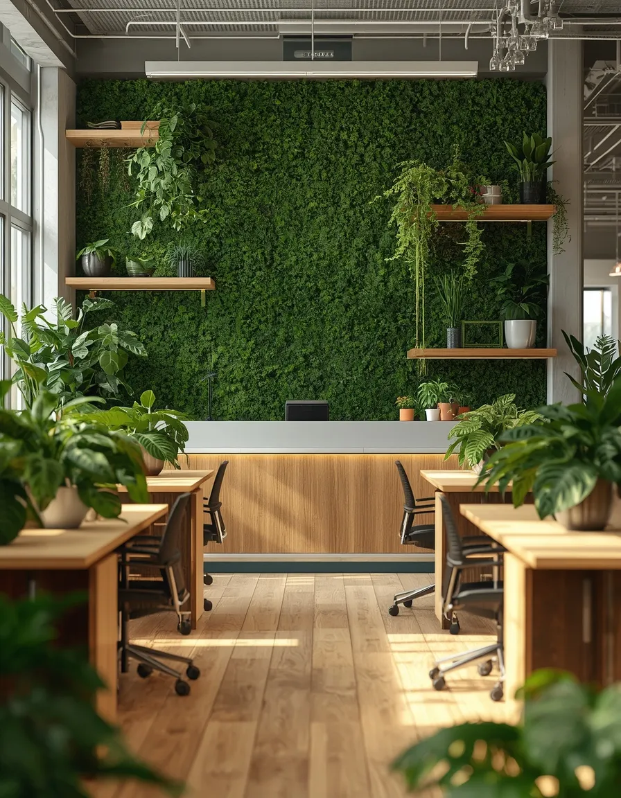 Biophilic plant-filled corporate office