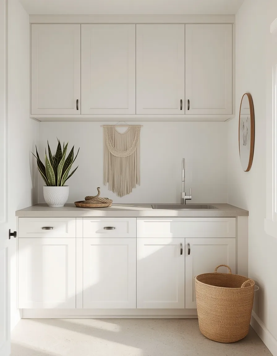 Modern boho laundry room