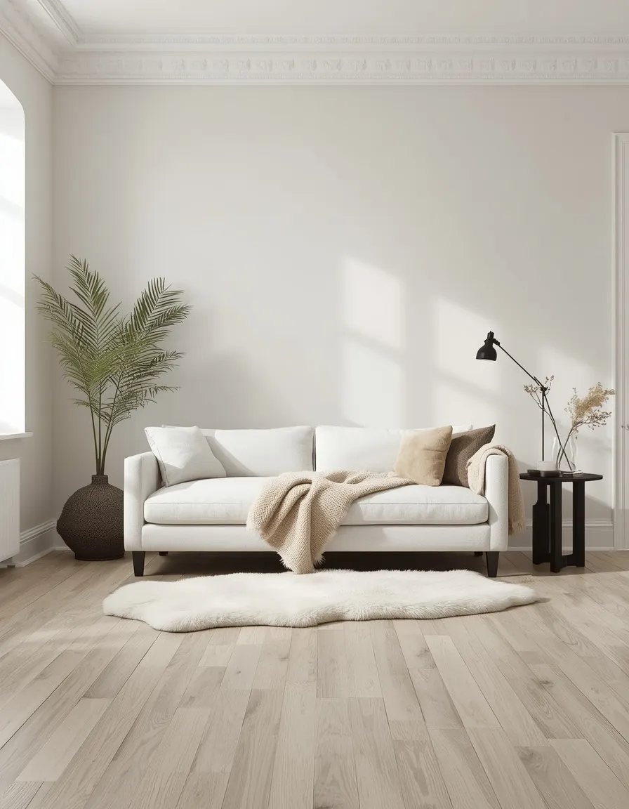 Warm Scandinavian white interior