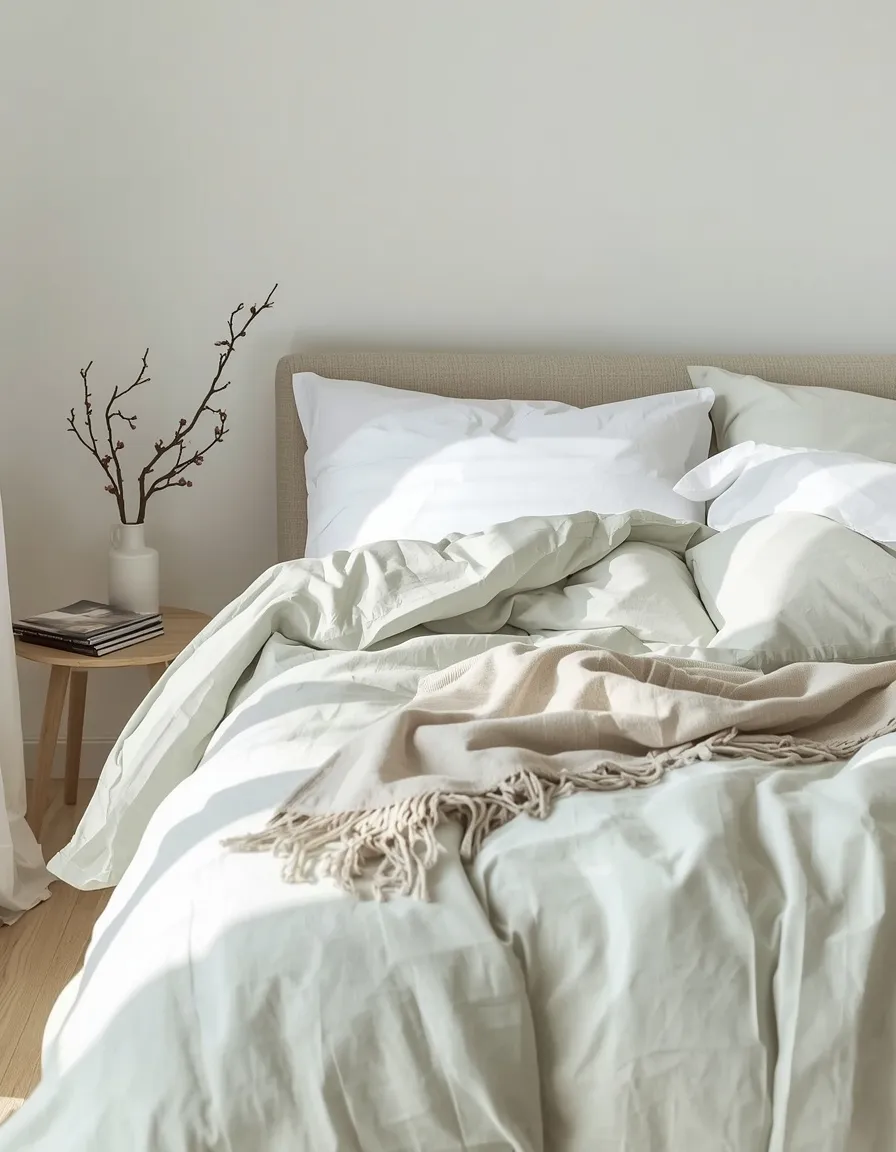 Fresh spring bedroom apartment decor