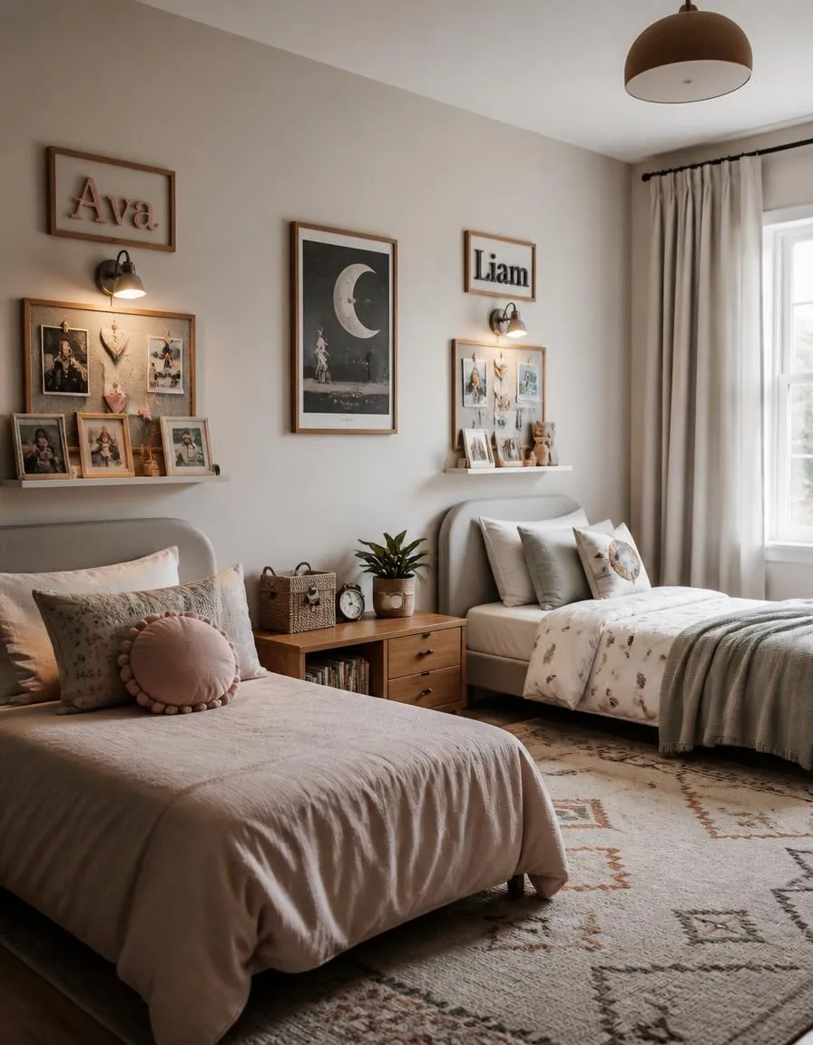 Individual display zones in shared room