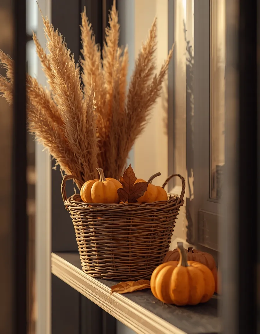 Seasonal accents on urban balcony