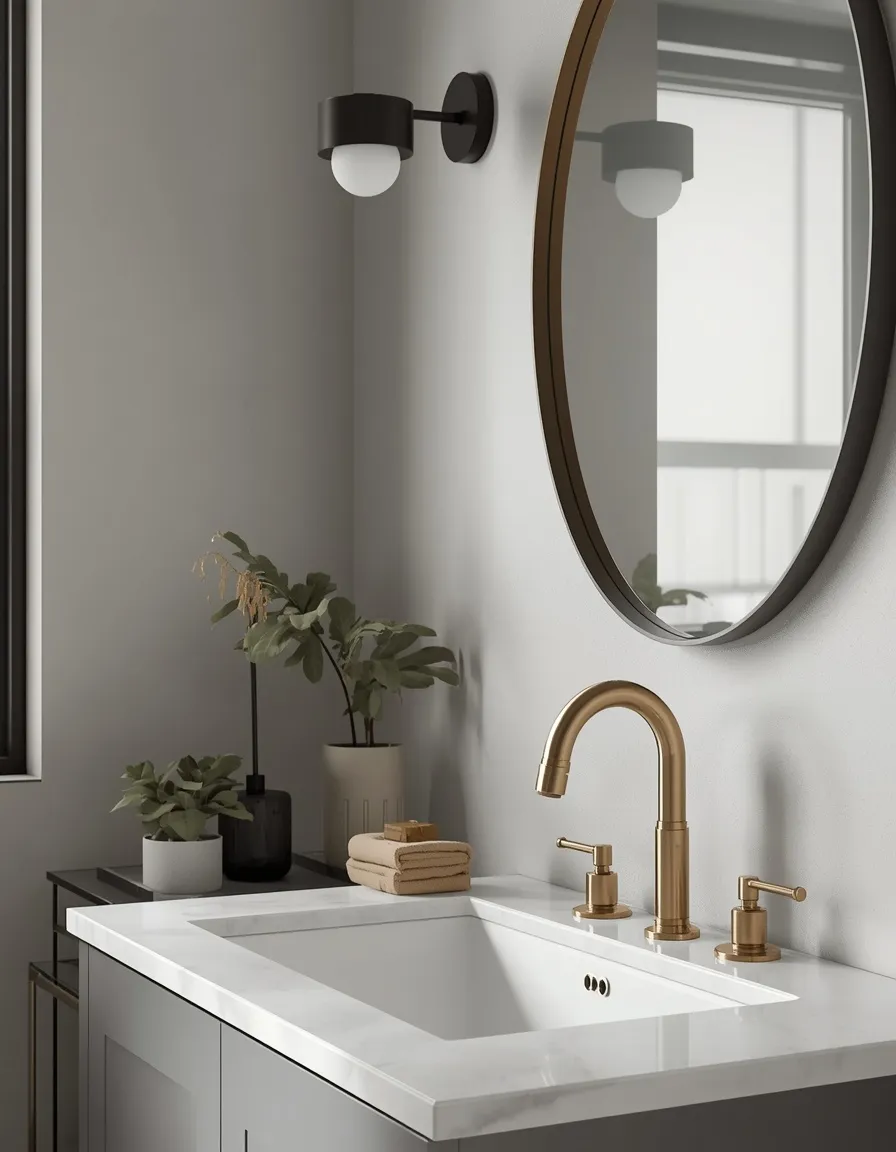 Mixed Metal Modern Interior Finishes