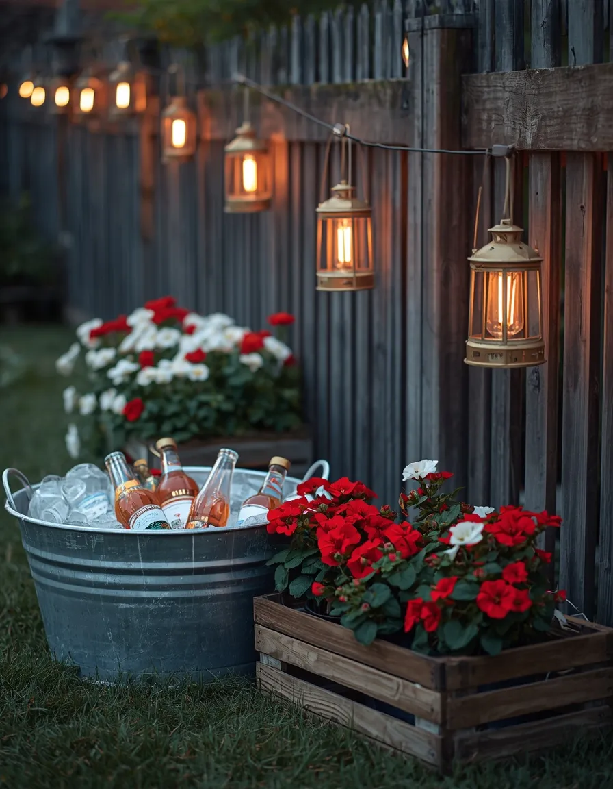 Summer garden junk display for celebration