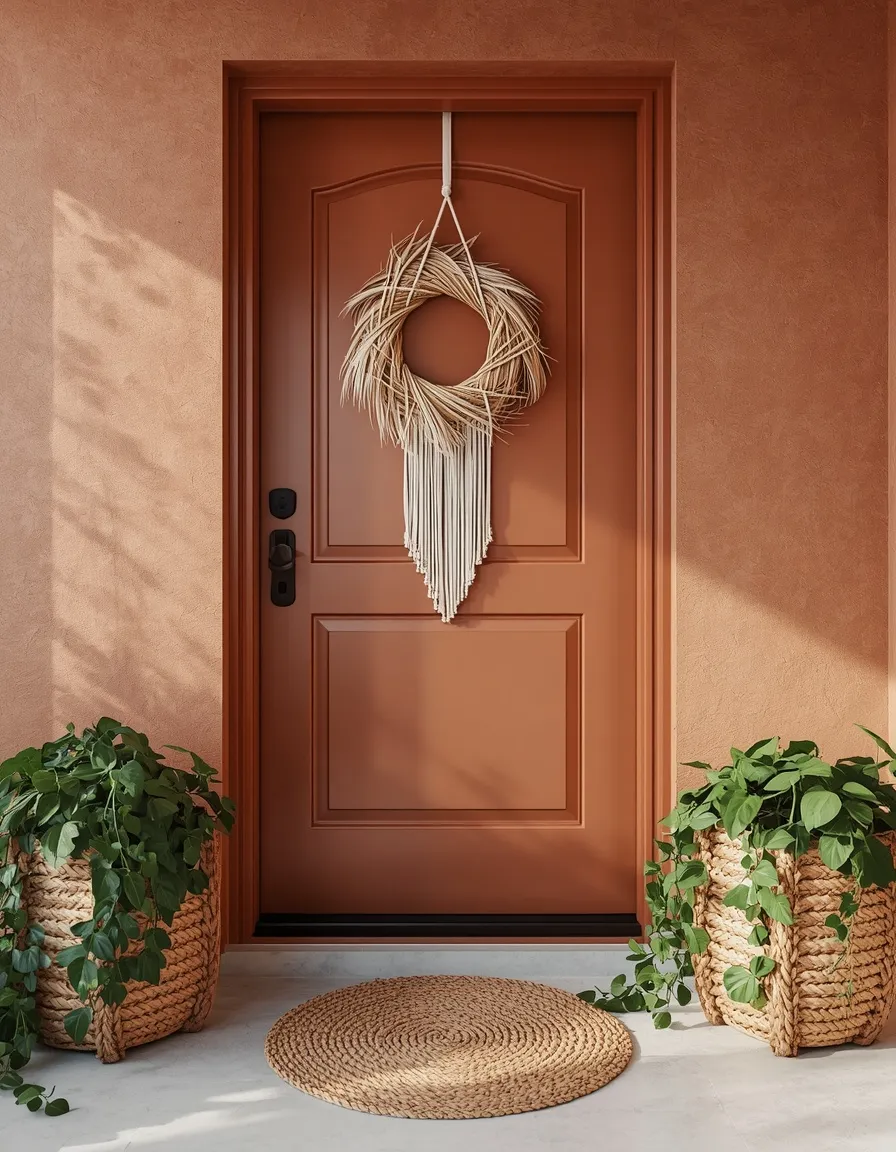 Bright citrus summer front door