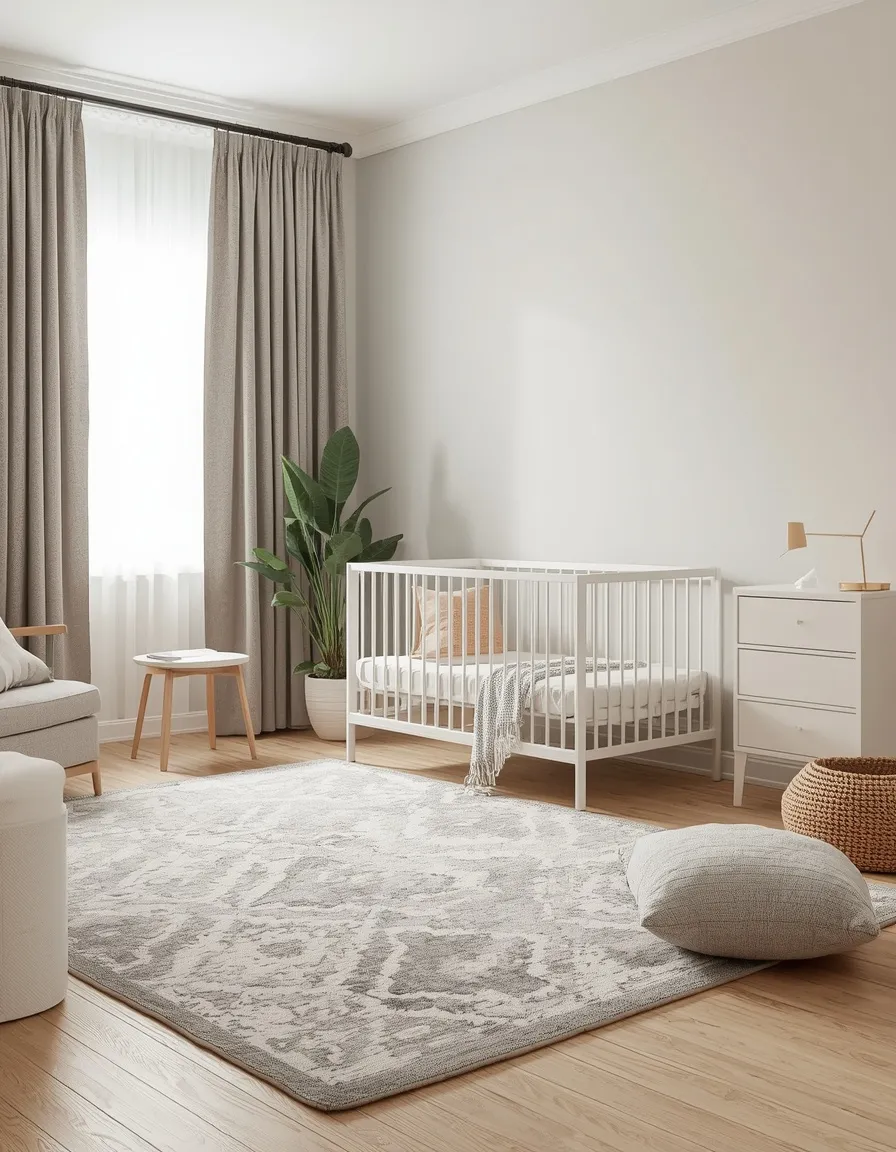 Grey and white nursery decor