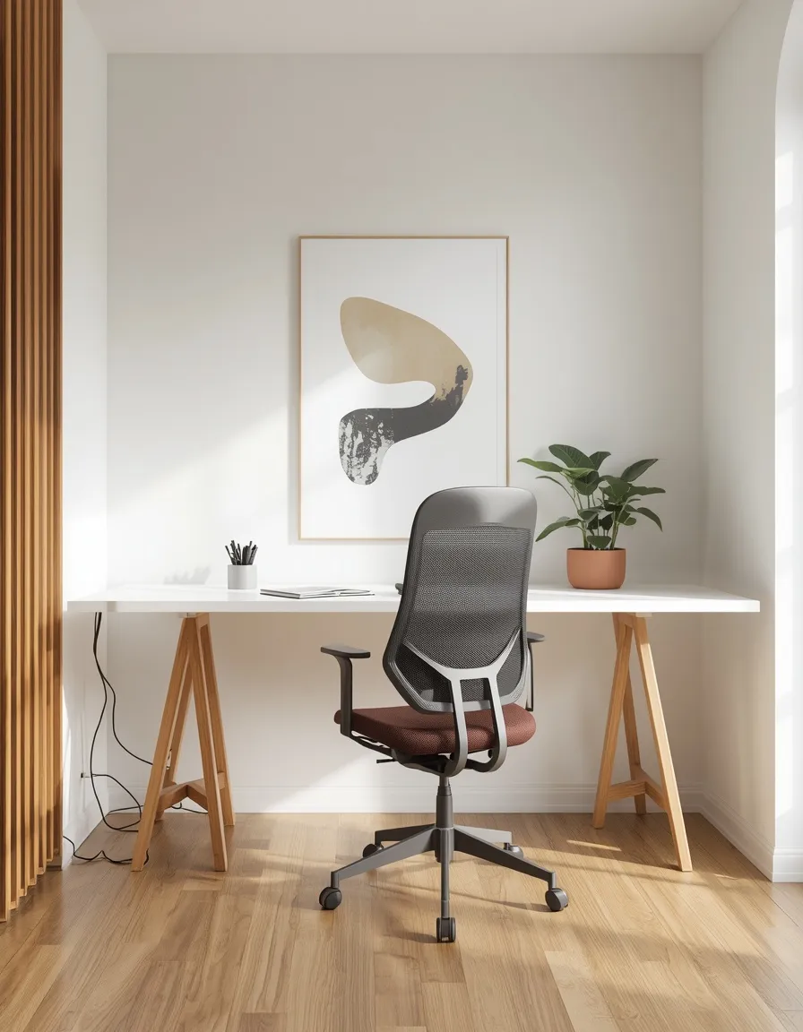 Modern minimalist home office for him
