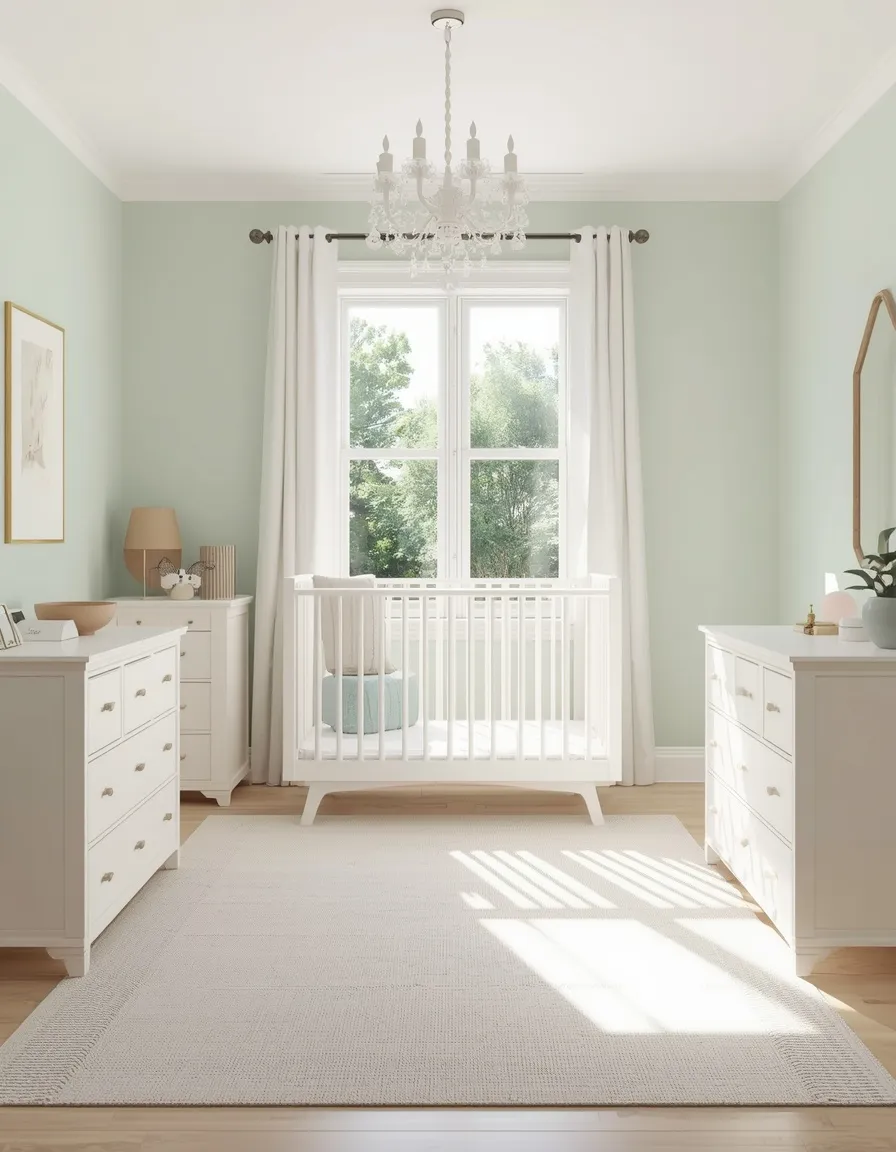 Soft mint green nursery