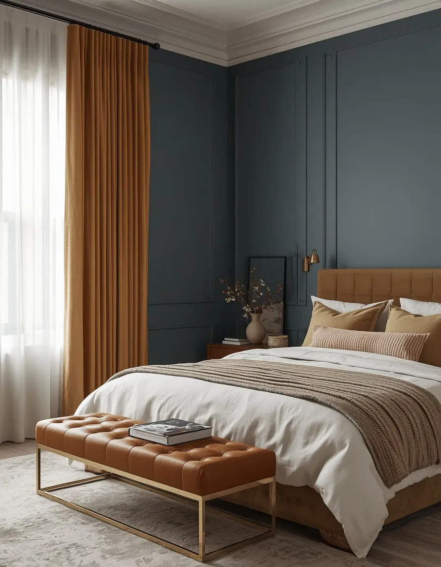 Dusty Blue and Warm White Bedroom Palette