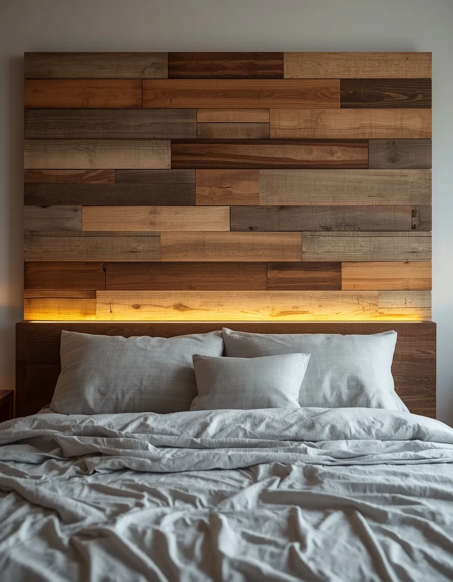 Pallet headboard feature wall