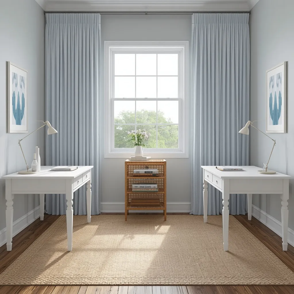 Shared two-desk coastal home office