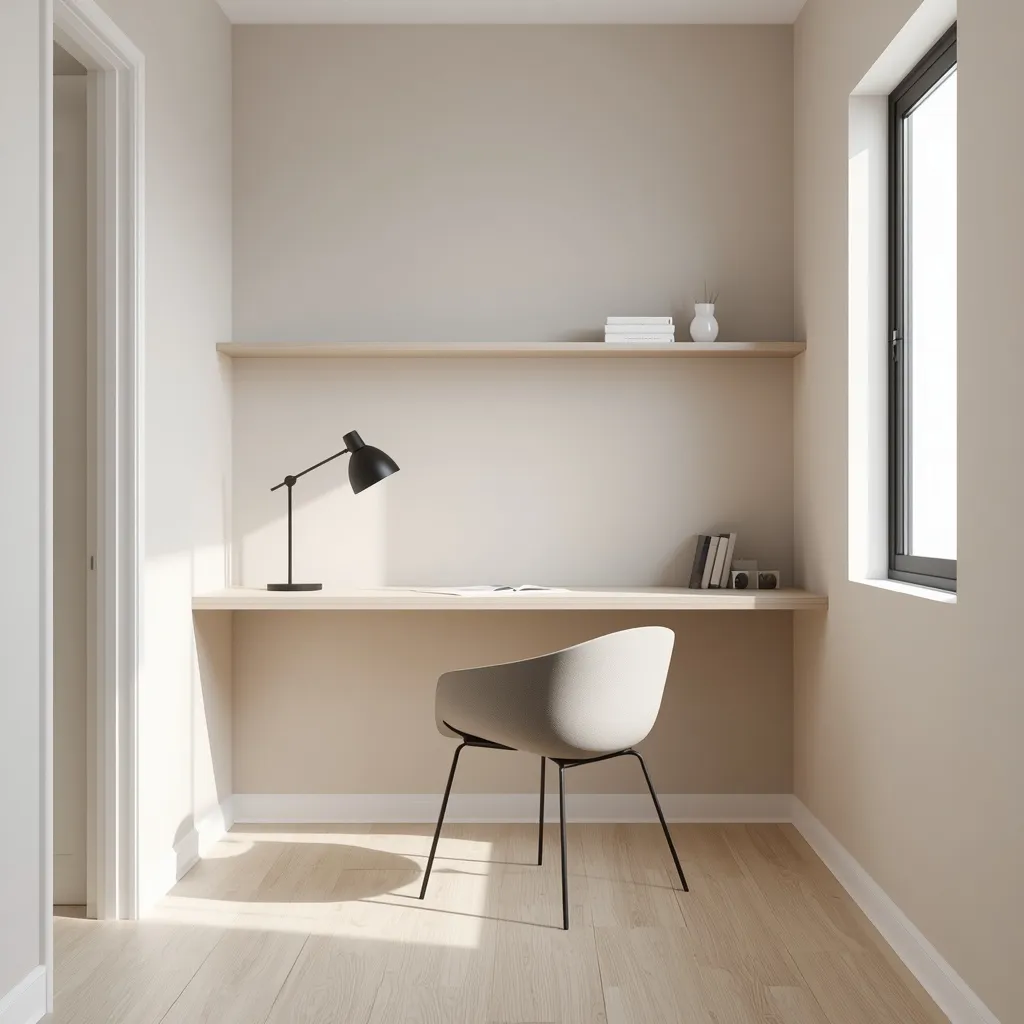 Small contemporary corner home office