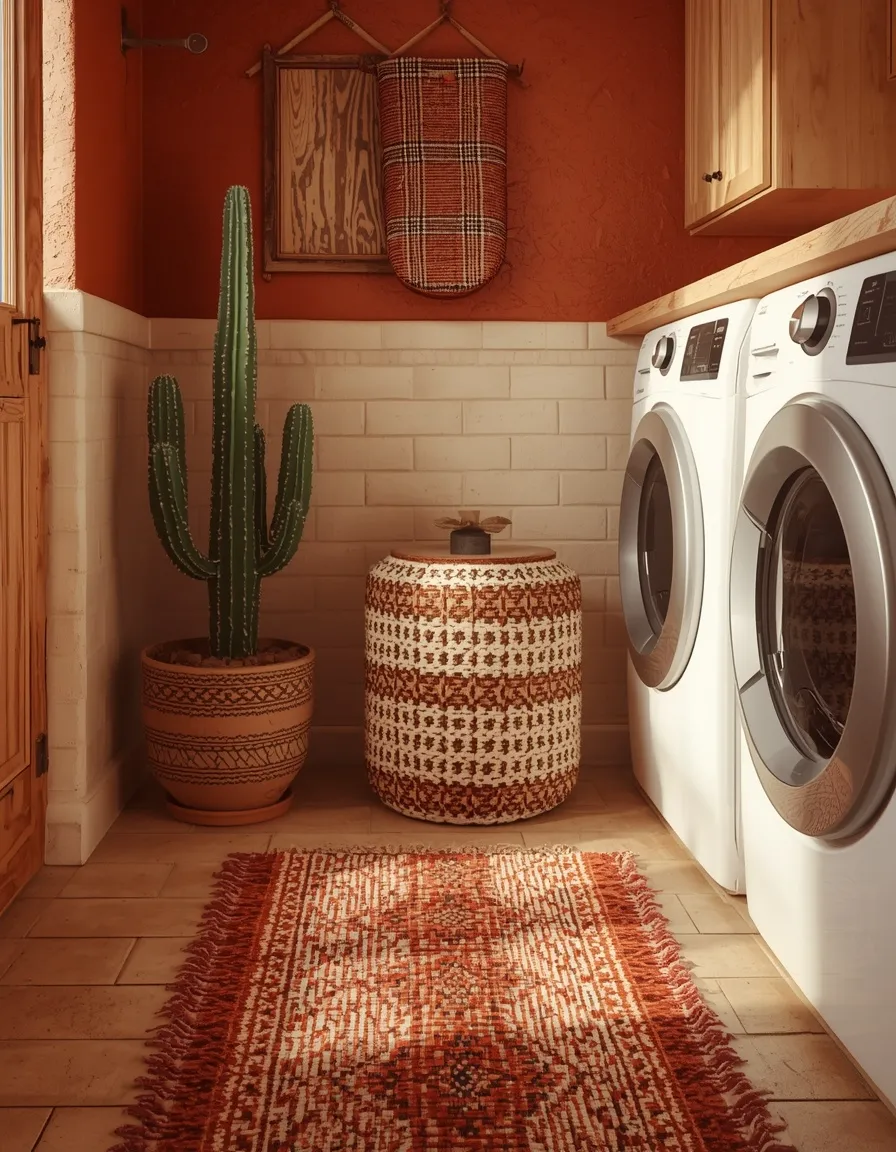 Western boho laundry room