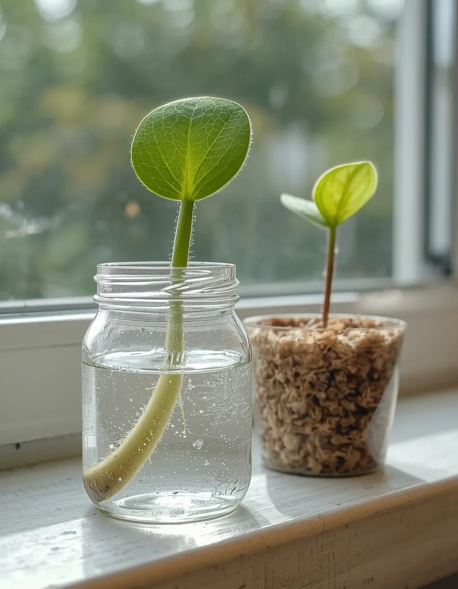 African violet leaf cutting propagation