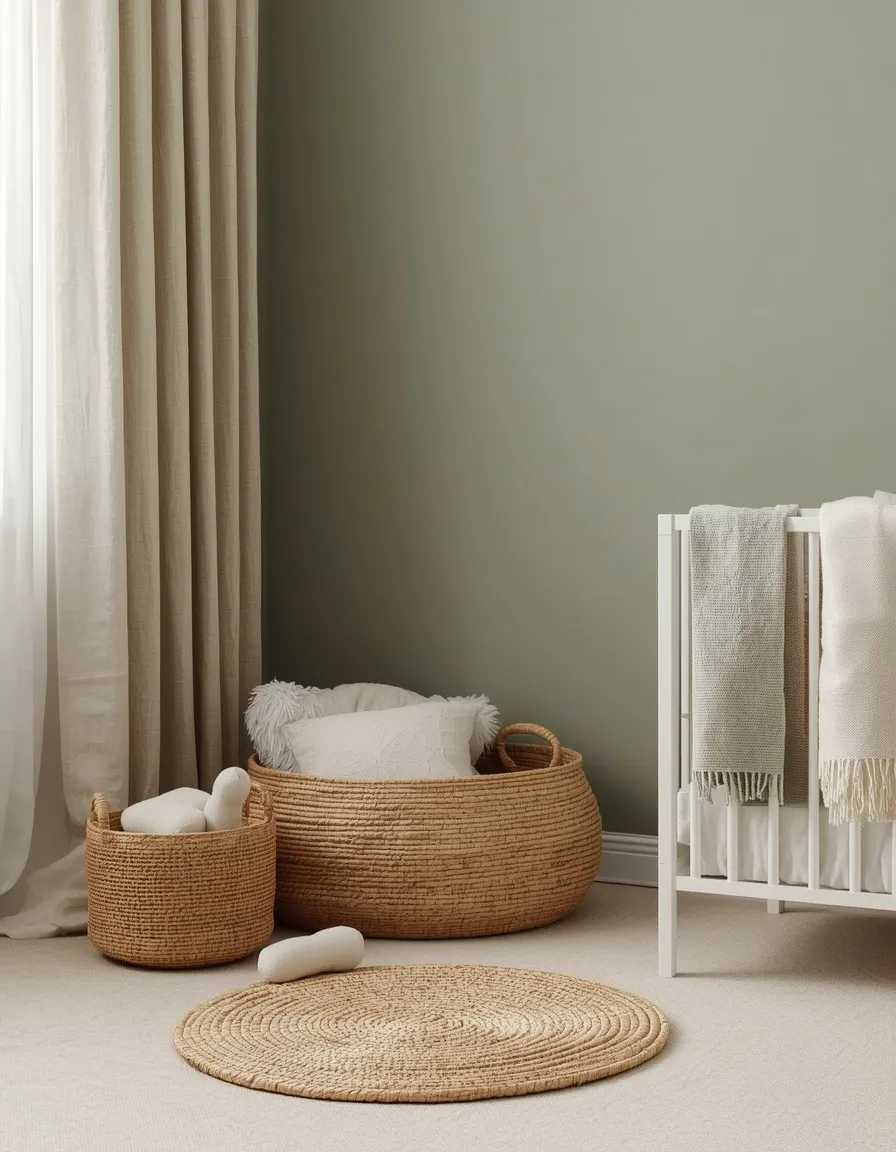 Eucalyptus green and cream nursery