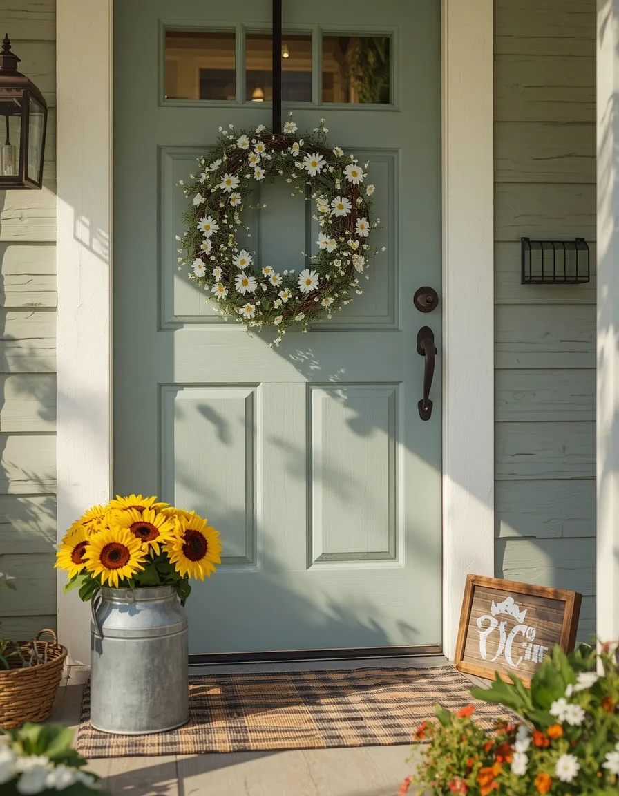 Modern minimalist summer front door