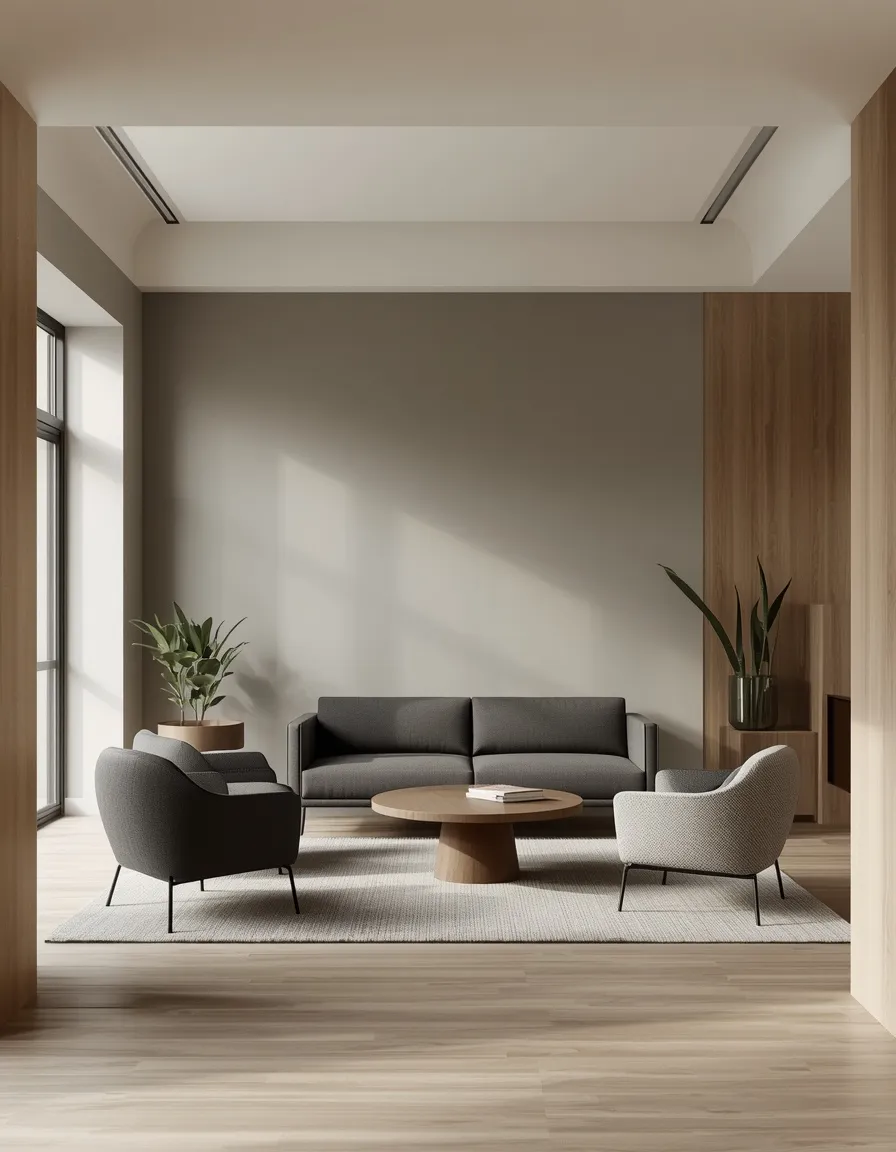 Warm grey neutral corporate office