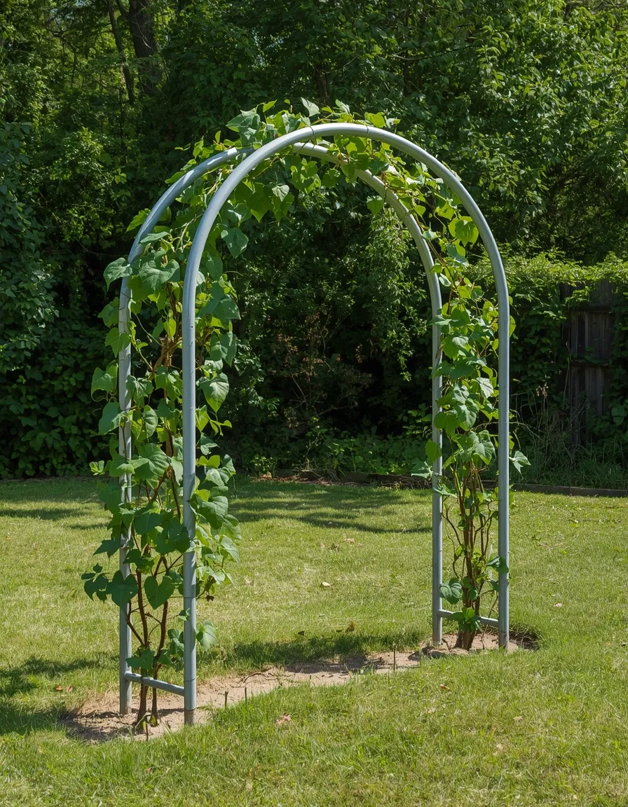 DIY cattle panel moon gate garden
