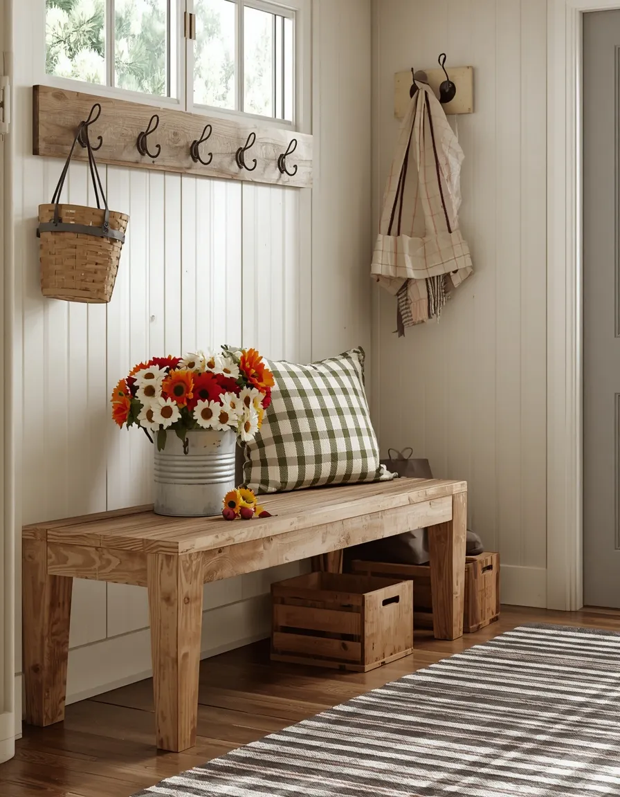 Farmhouse galvanized summer entryway