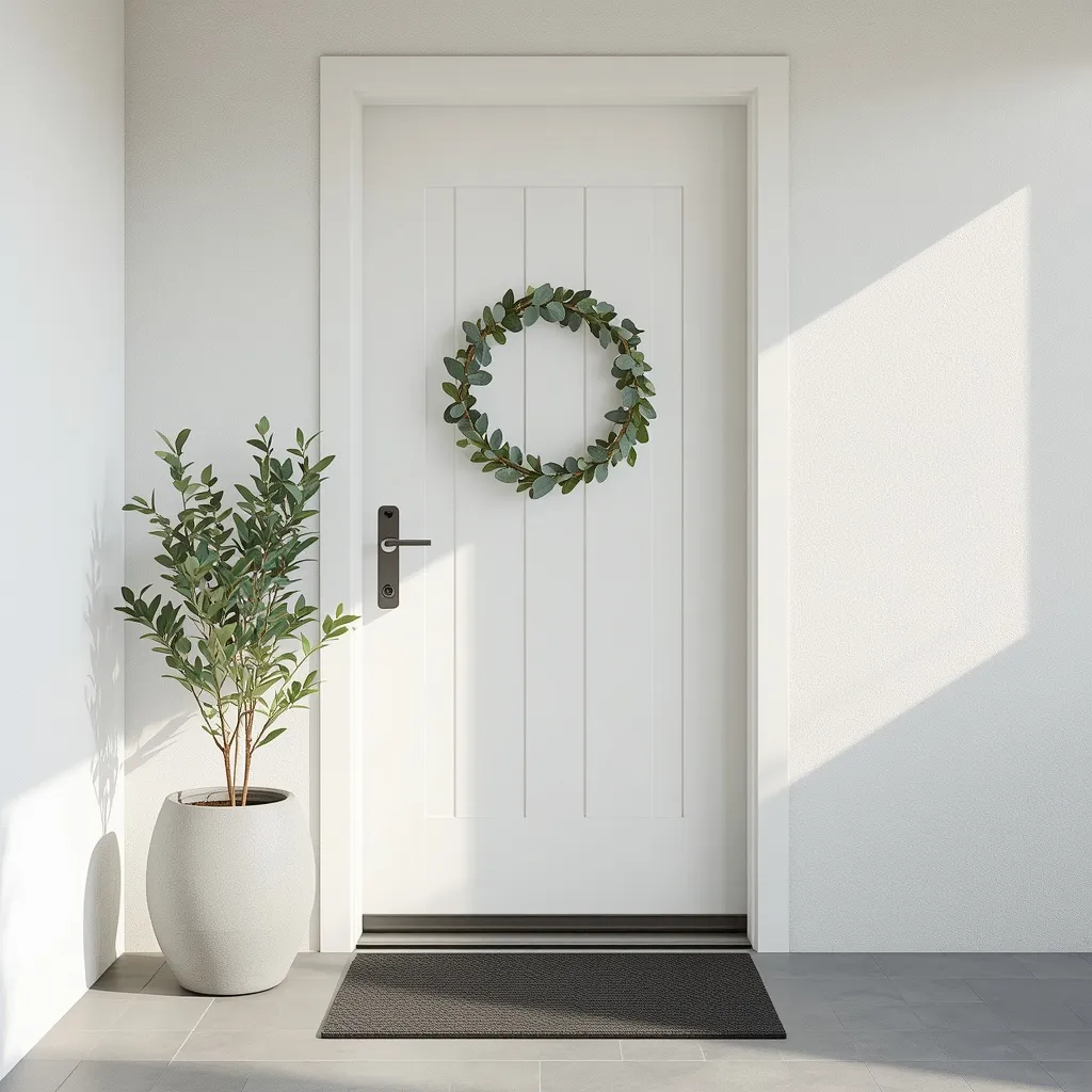 Modern minimalist summer front door