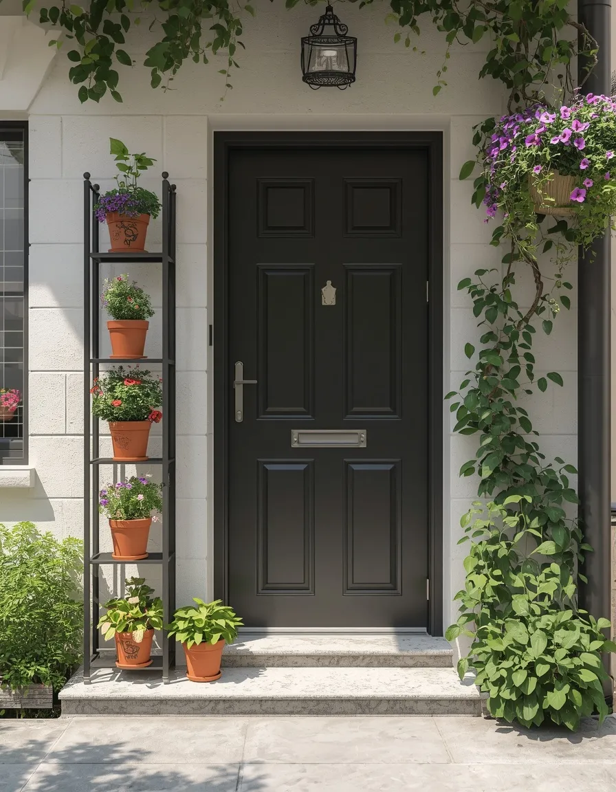Small vertical container garden summer steps