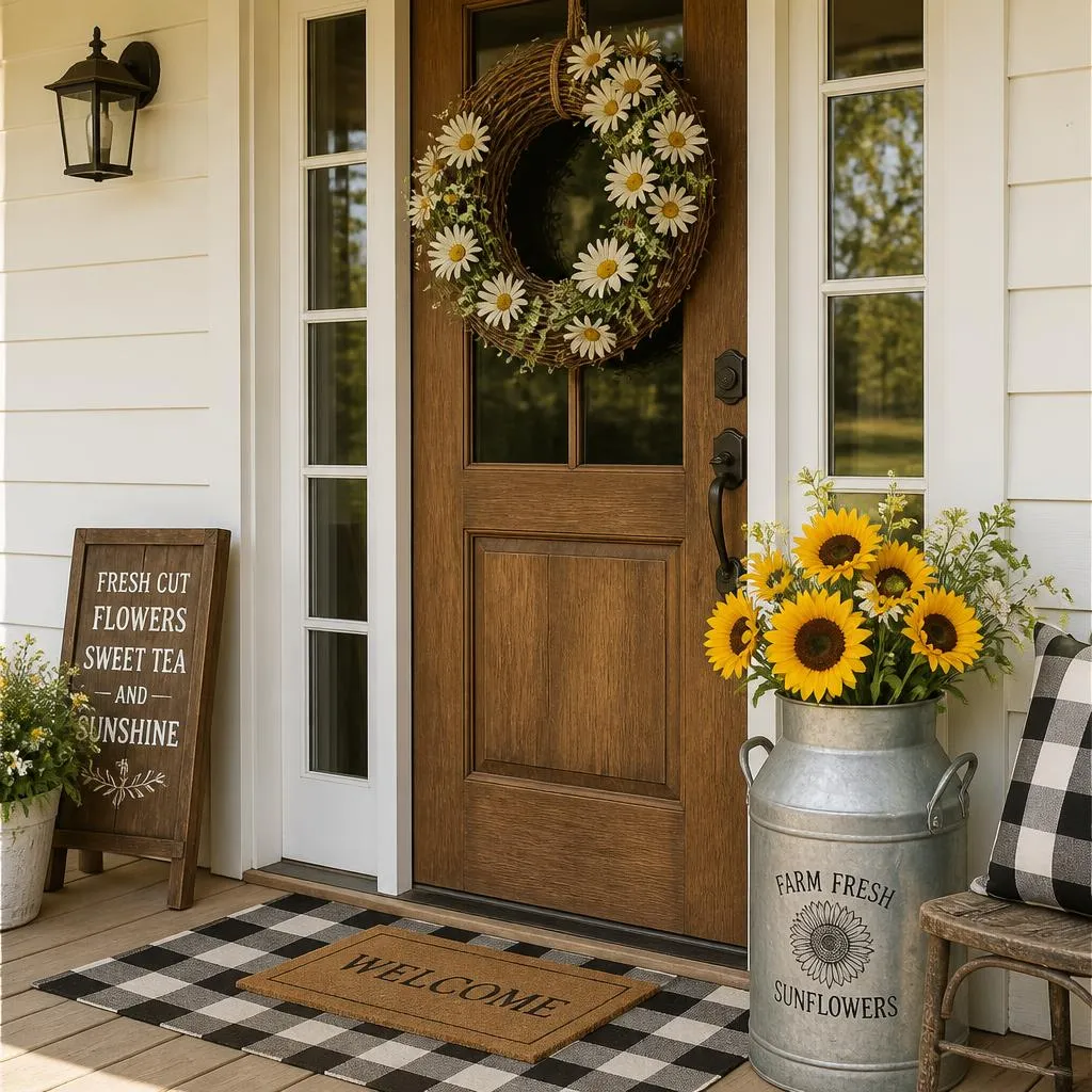 Farmhouse galvanized summer front door