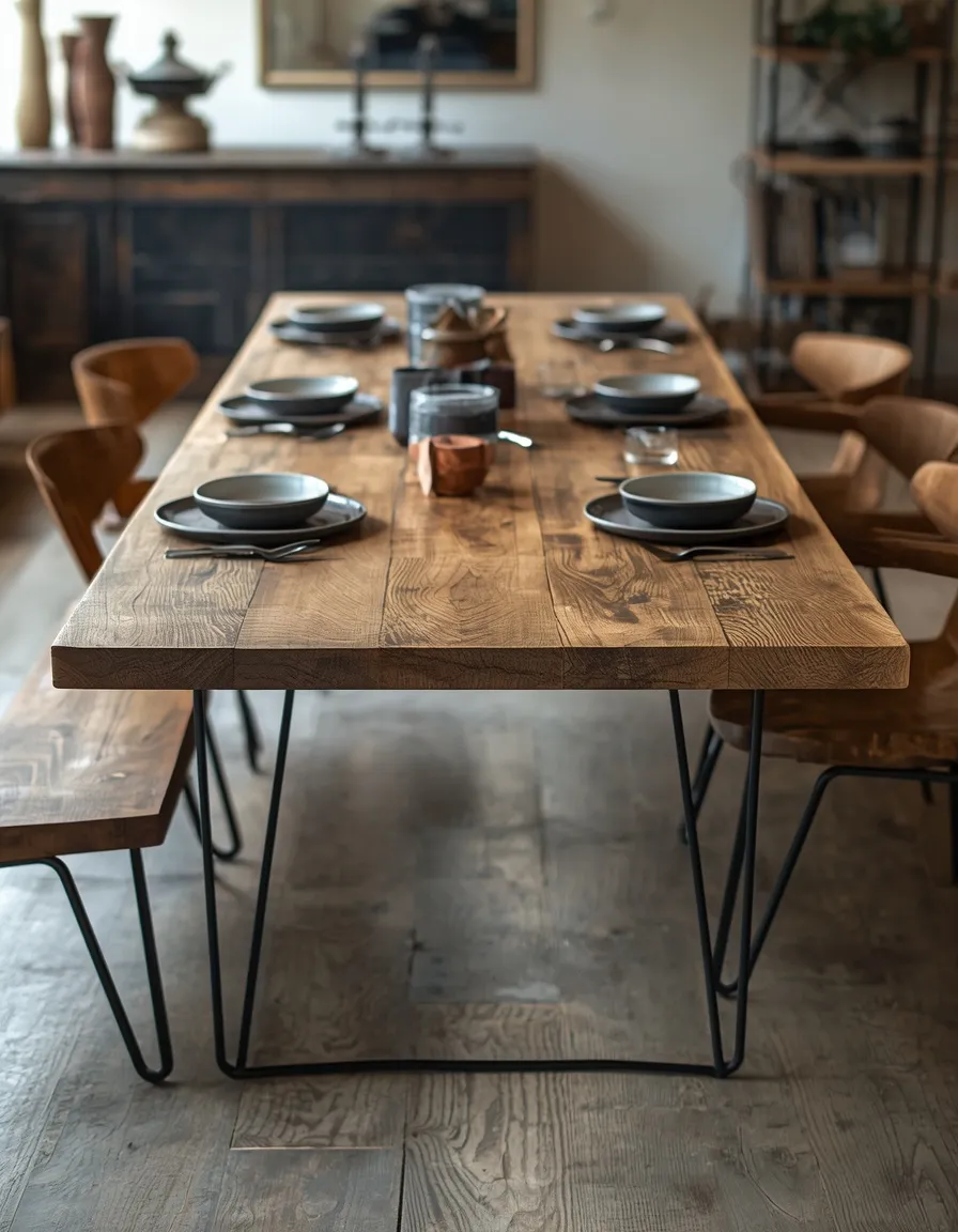 Industrial pallet dining table