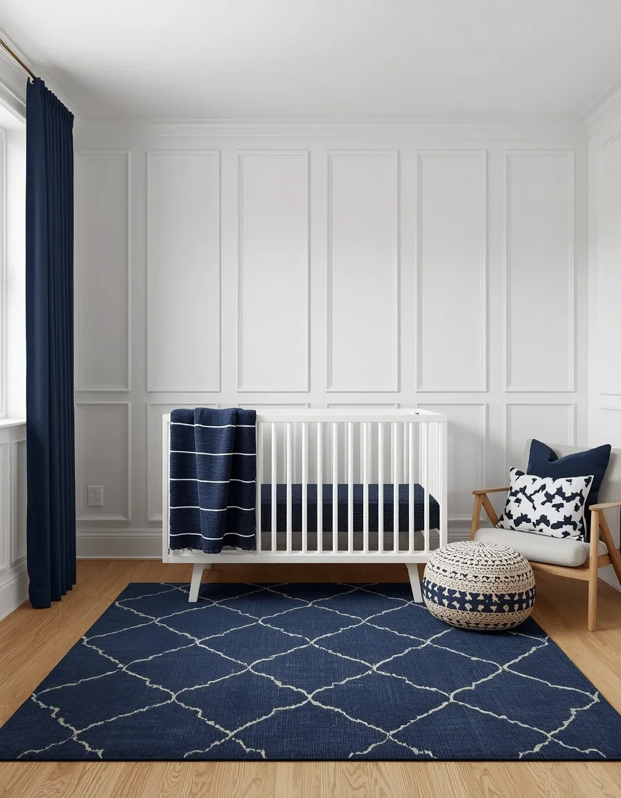 Navy and white boys nursery