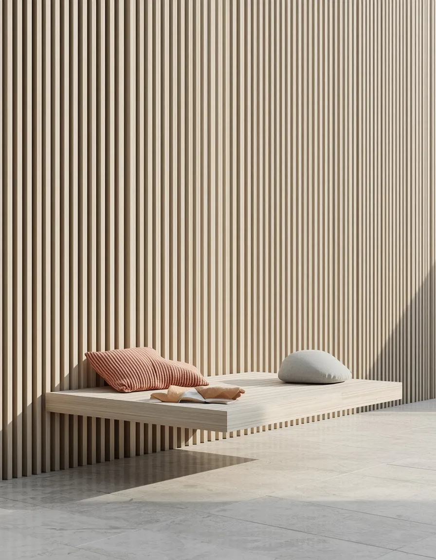 Floating cantilevered deck bench