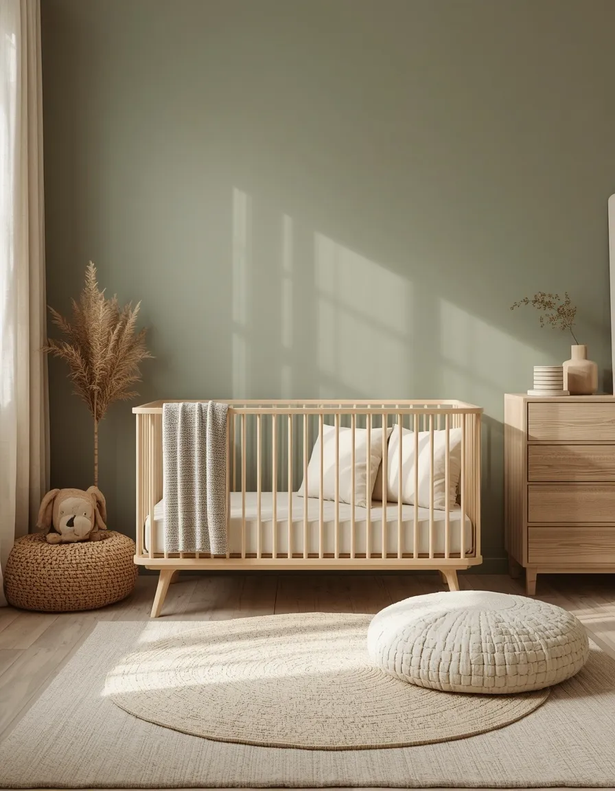 Green and cream neutral nursery