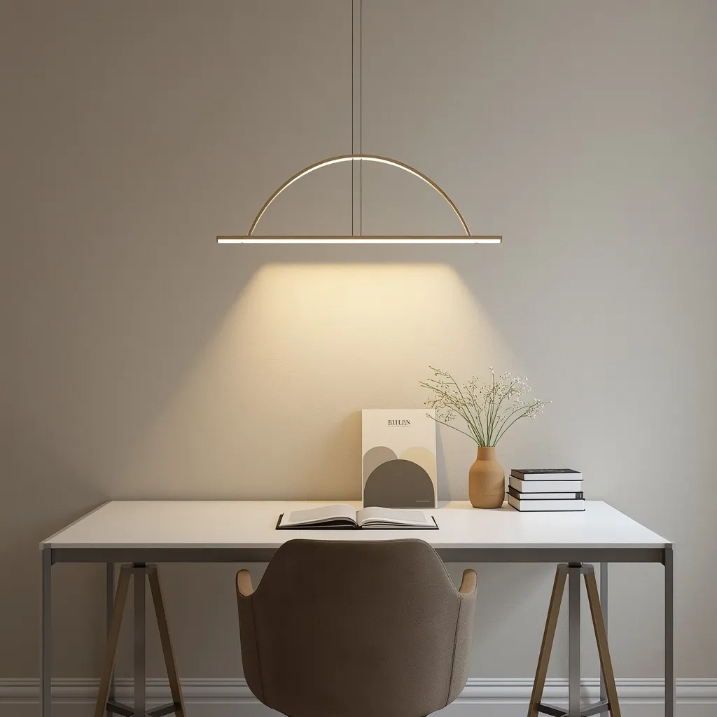 Statement-lighting contemporary home office