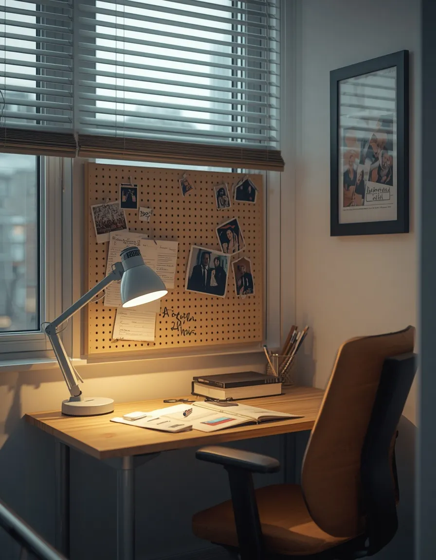 Teen study desk by a window