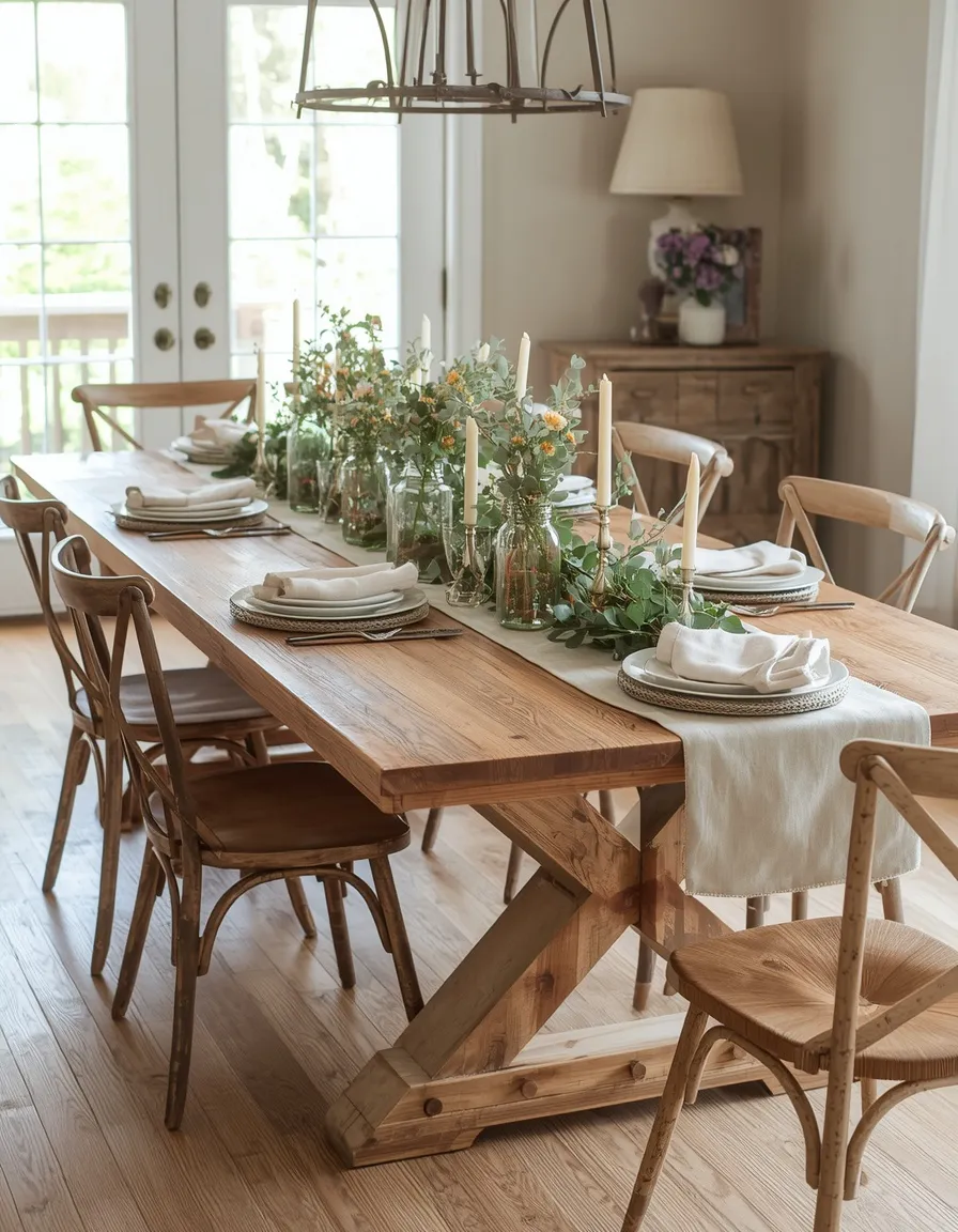 Farmhouse summer dining room decor
