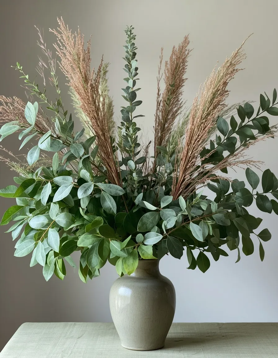 Free foraged greenery summer display