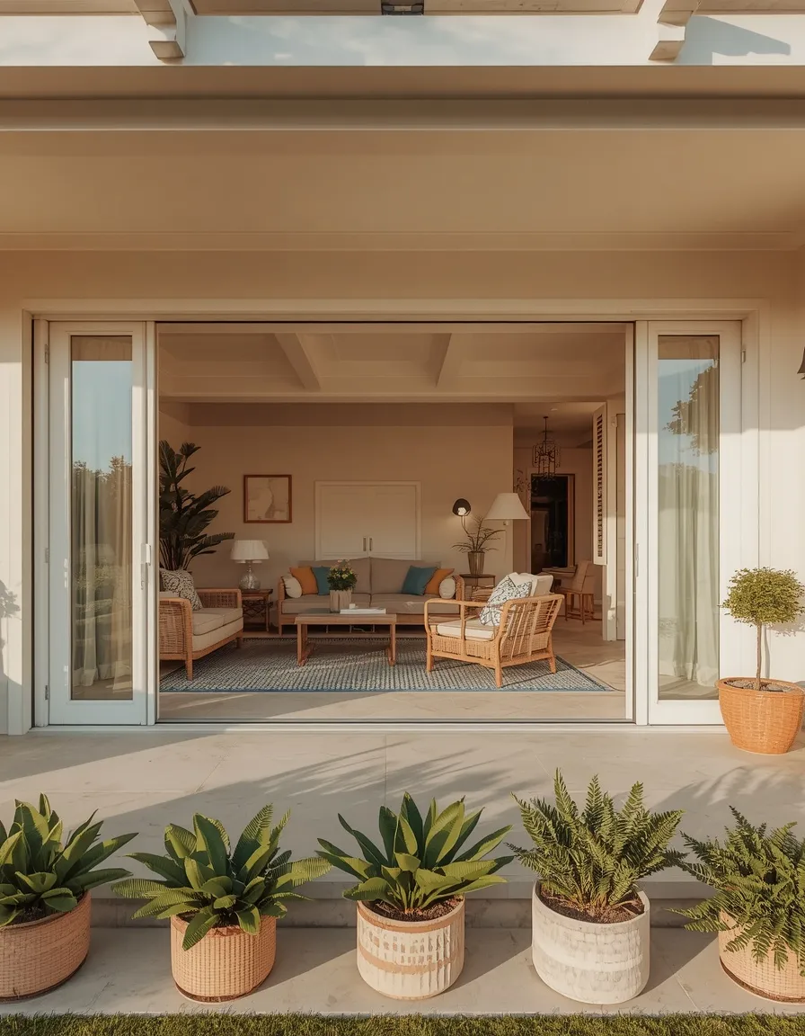 Indoor outdoor flow in open concept summer home