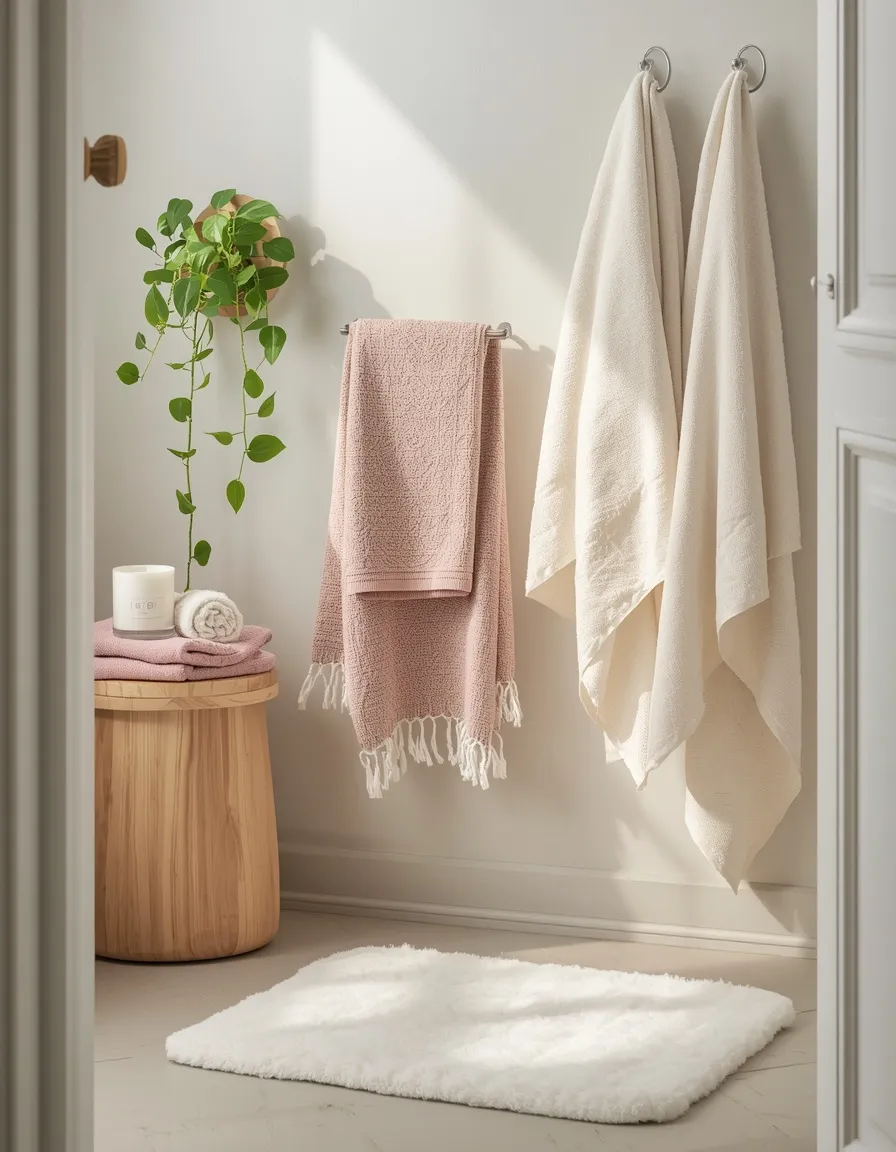 Spring bathroom makeover in an apartment