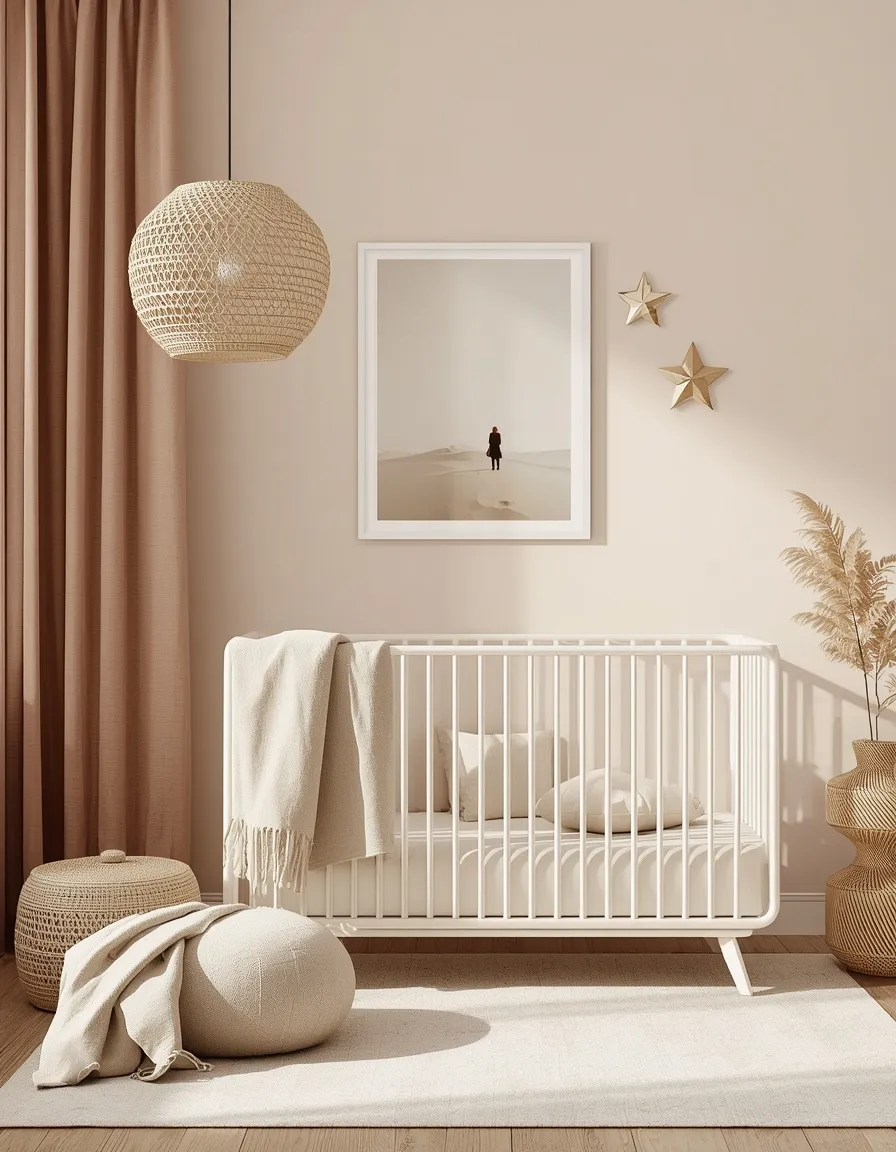 Blush and gold space nursery for a girl