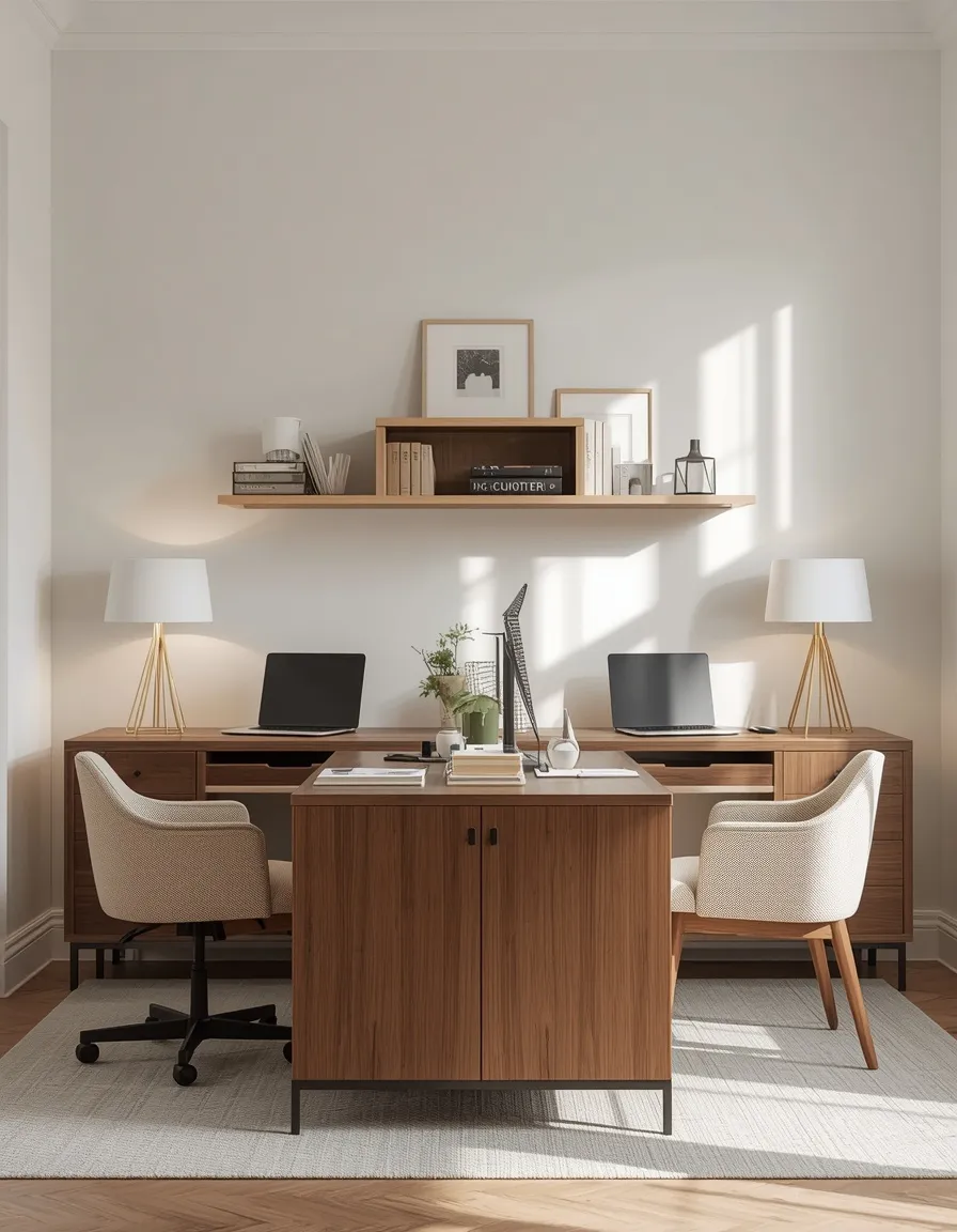Shared his-and-hers home office