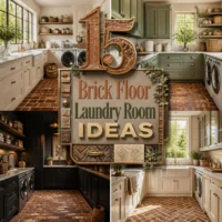 15 Brick Floor Laundry Room Ideas Full of Warmth