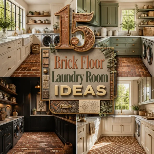 15 Brick Floor Laundry Room Ideas Full of Warmth