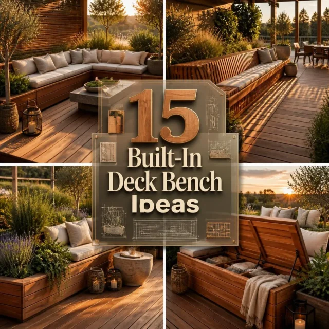 15 Built-In Deck Bench Ideas for a Stylish Outdoor Space