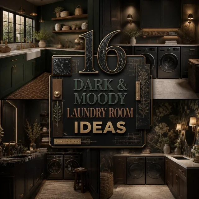 16 Dark and Moody Laundry Room Ideas to Try