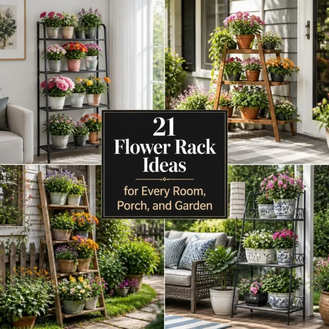 21 Flower Rack Ideas for Every Room, Porch, and Garden