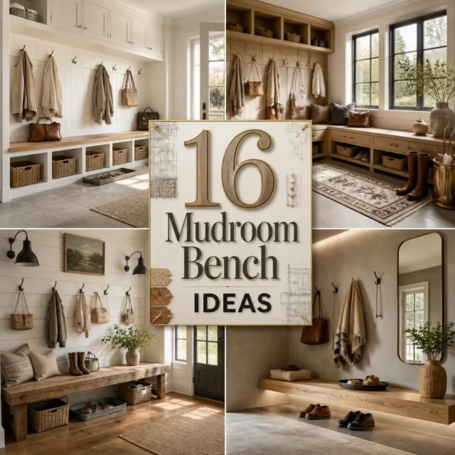 16 Mudroom Bench Ideas That Work for Every Home