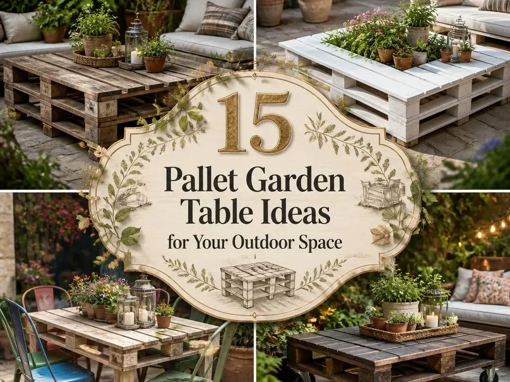 15 Pallet Garden Table Ideas for Your Outdoor Space
