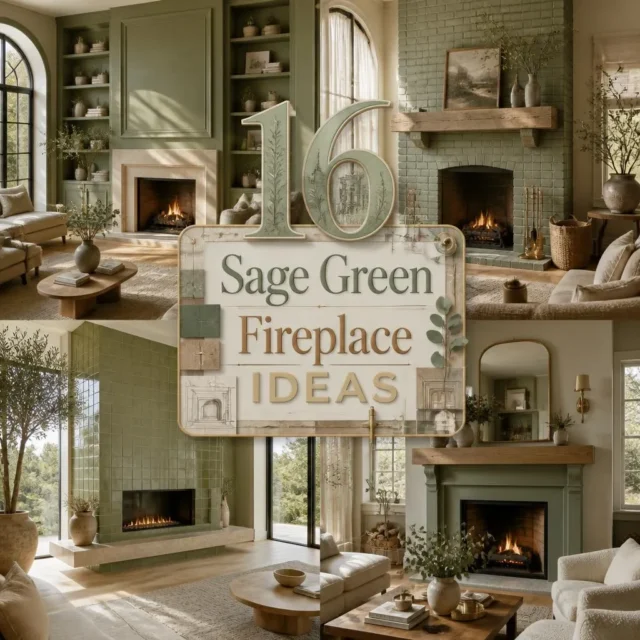 16 Sage Green Fireplace Ideas for a Cozy, Stylish Home
